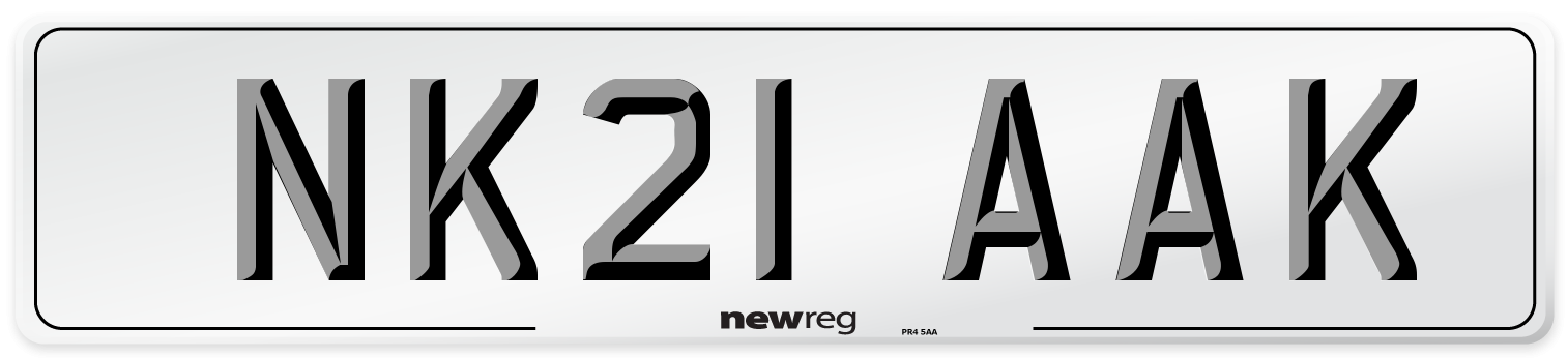 NK21 AAK Number Plate from New Reg
